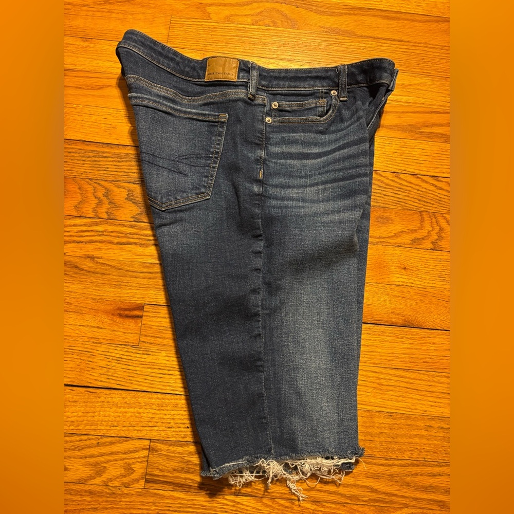 American Eagle Outfitters Dark Blue Denim Jean Shorts